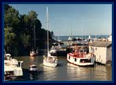 Boats in the Harbour on Lake Erie, Ontario, Canada